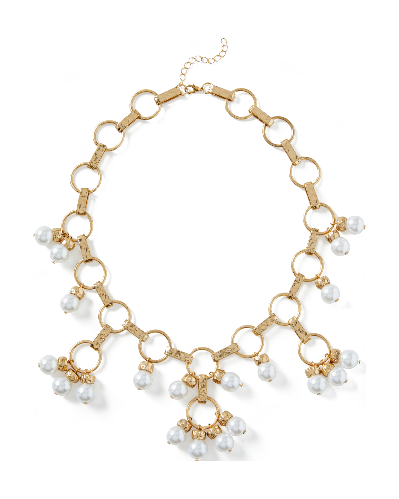 Pearl Link Necklace Gold