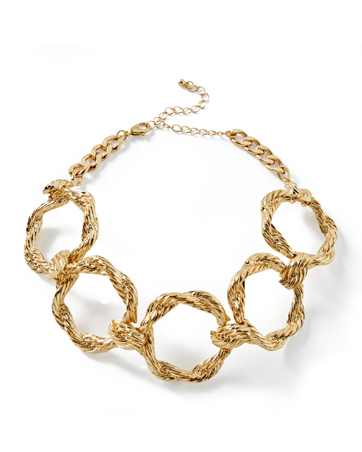 Large Antique Chain Choker Necklace Gold