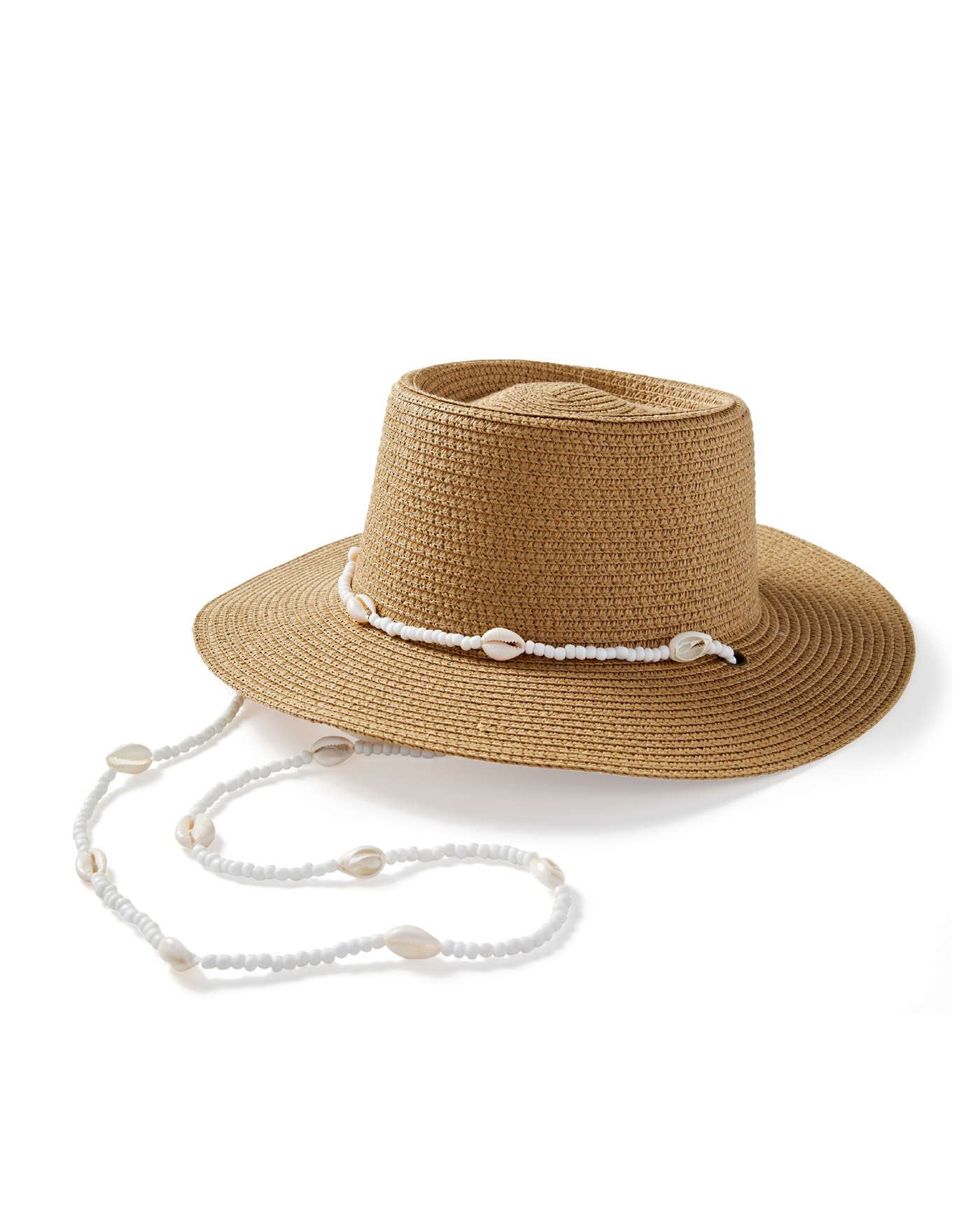 Shell Pearl Boater Hat Natural