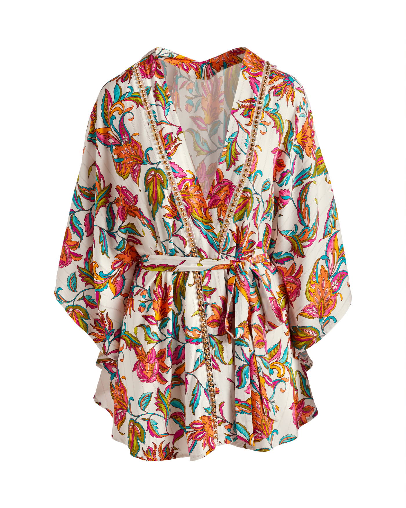 Studded Wild Vines Belted Kimono - Multi – Boston Proper