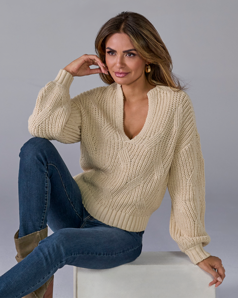 Novelty Stitch Mid Gauge Sweater