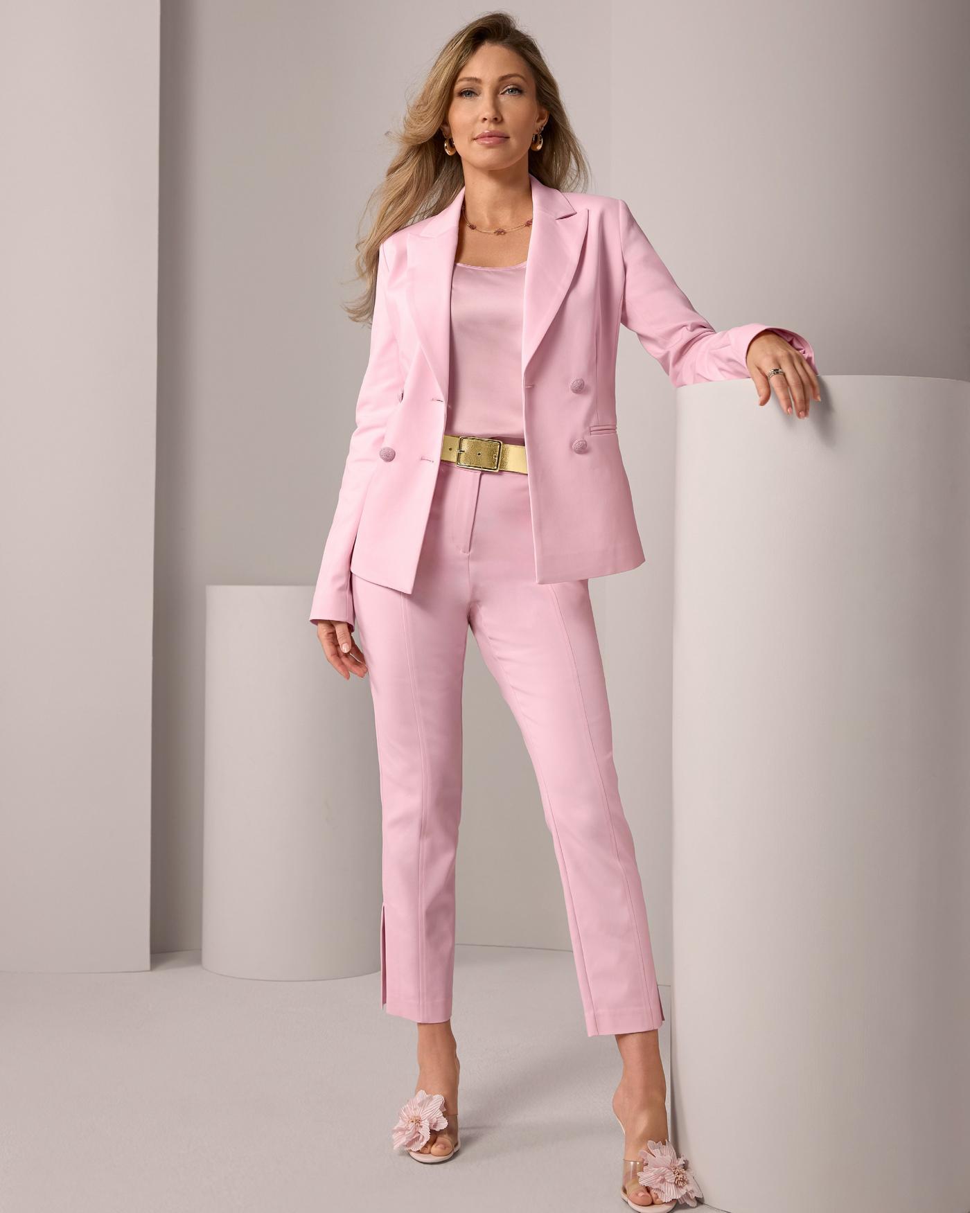 Chic Modern Double Breasted Blazer Ballerina