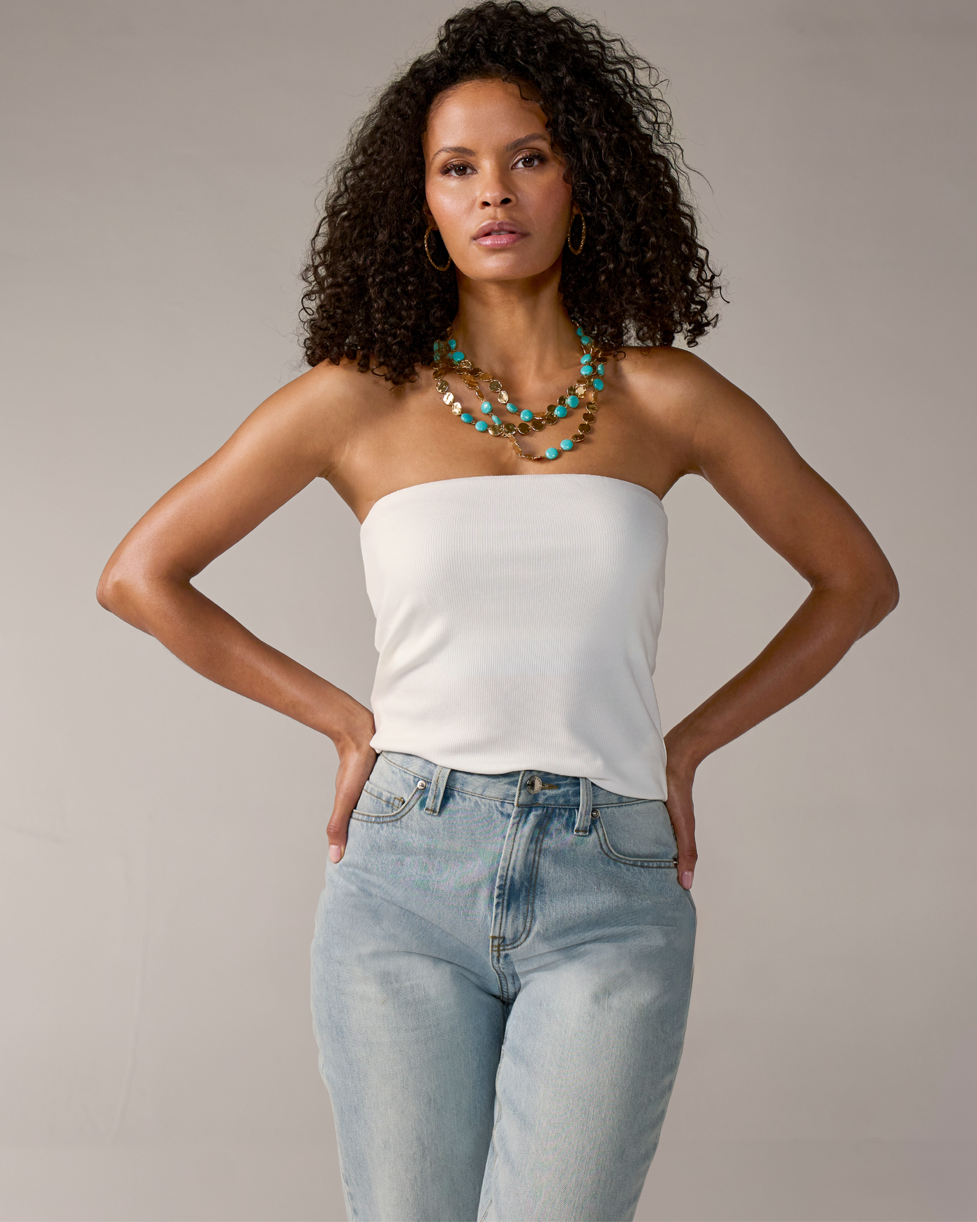 So Essential Ribbed Strapless Tube Top White