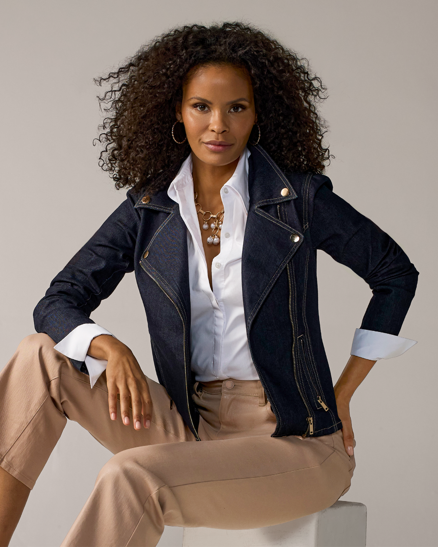 Denim Moto Jacket Rinse