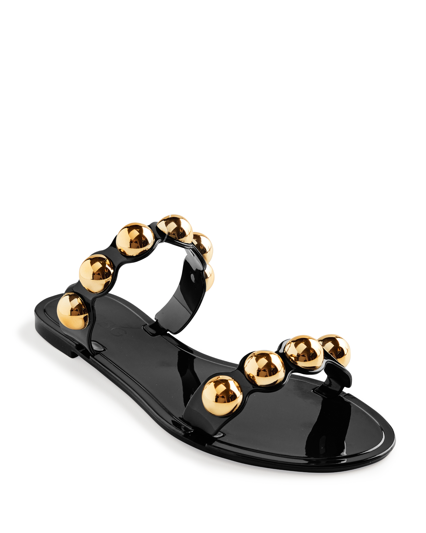 BCBGeneration Studded Jelly Slide Sandal Black