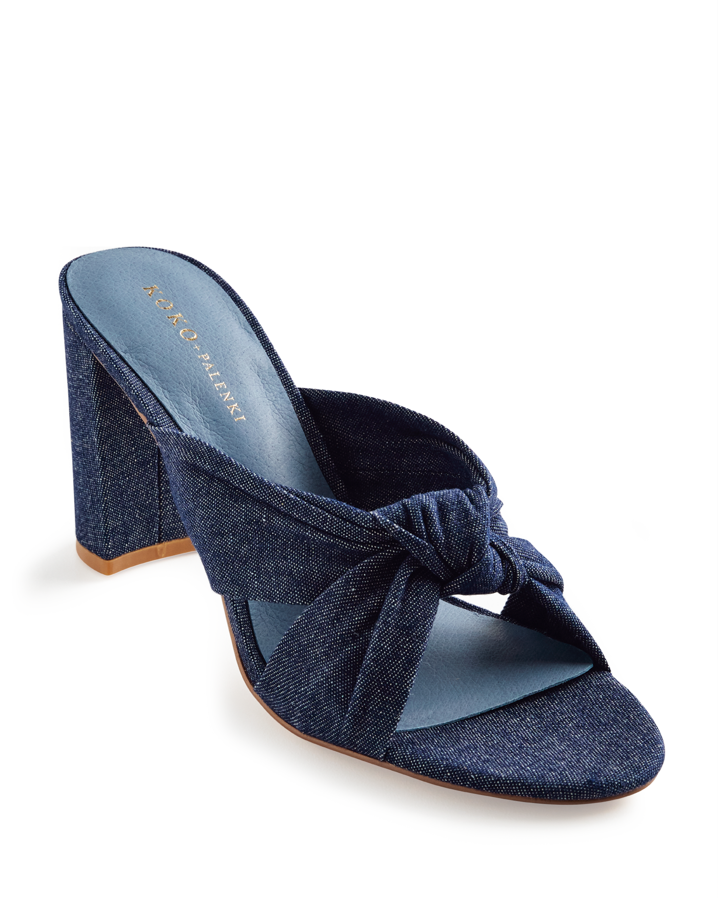 Koko + Palenki Denim Block Heel Denim
