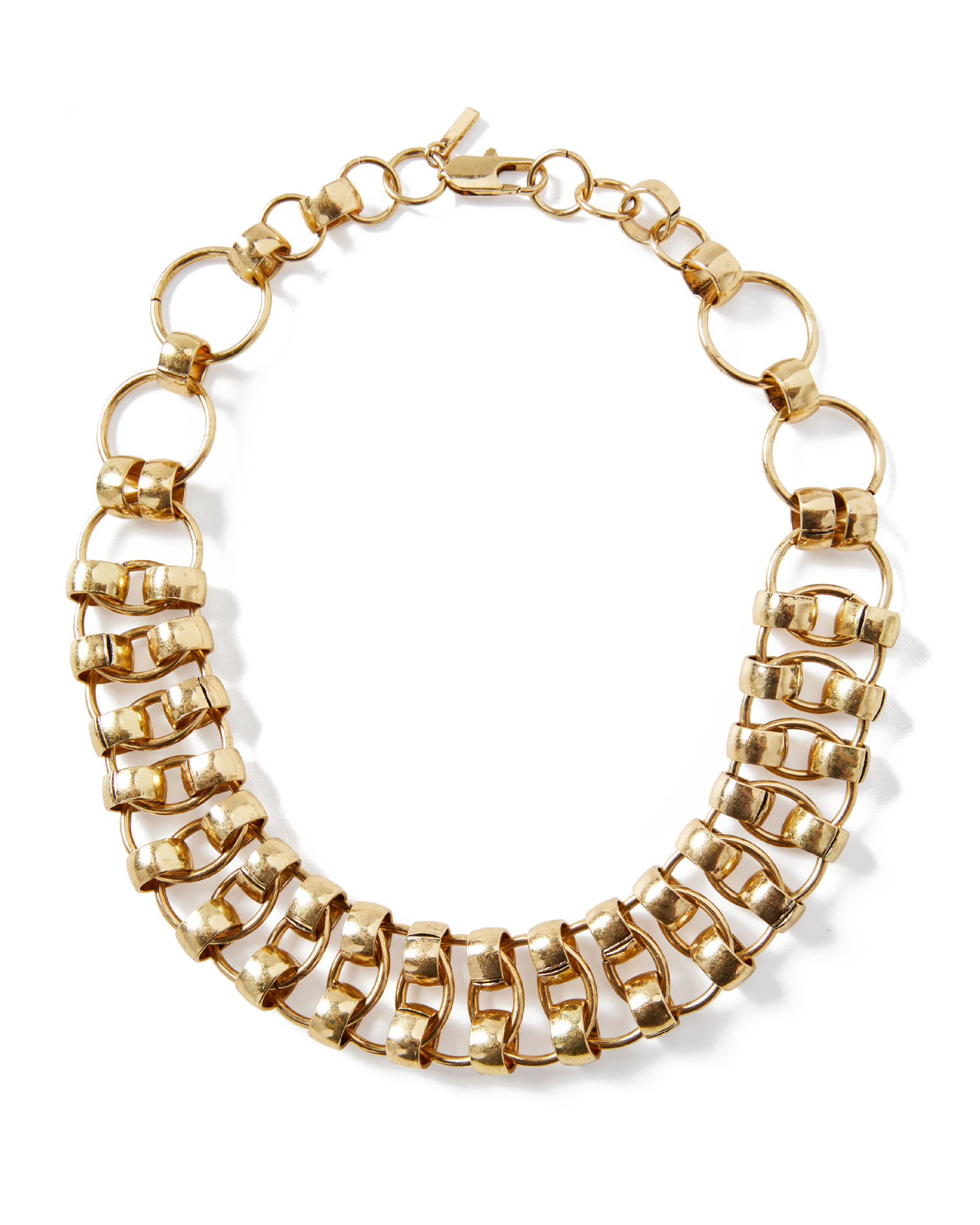 Metal Link Choker Gold
