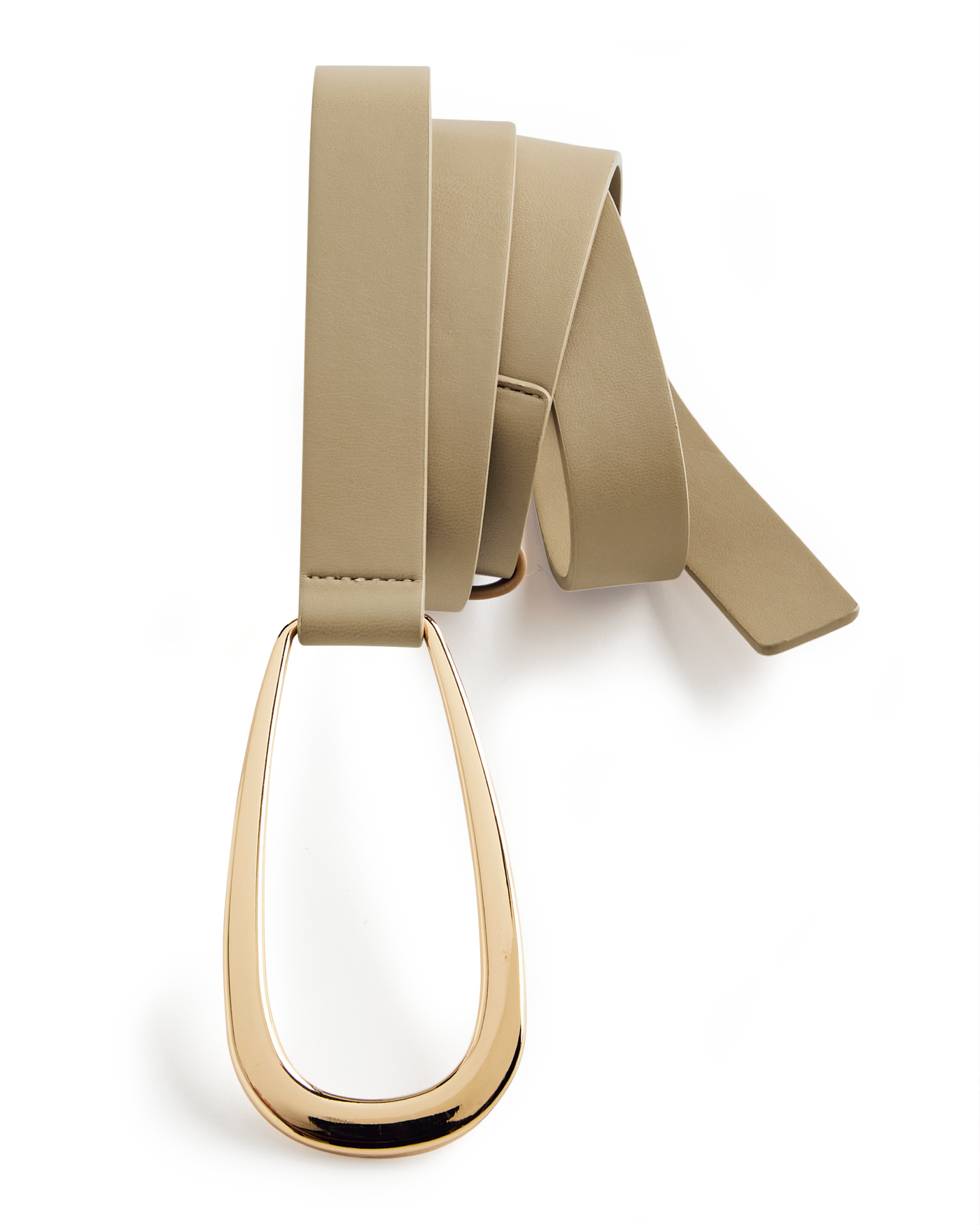 Gold Hardware Wrap Belt Beige/Gold