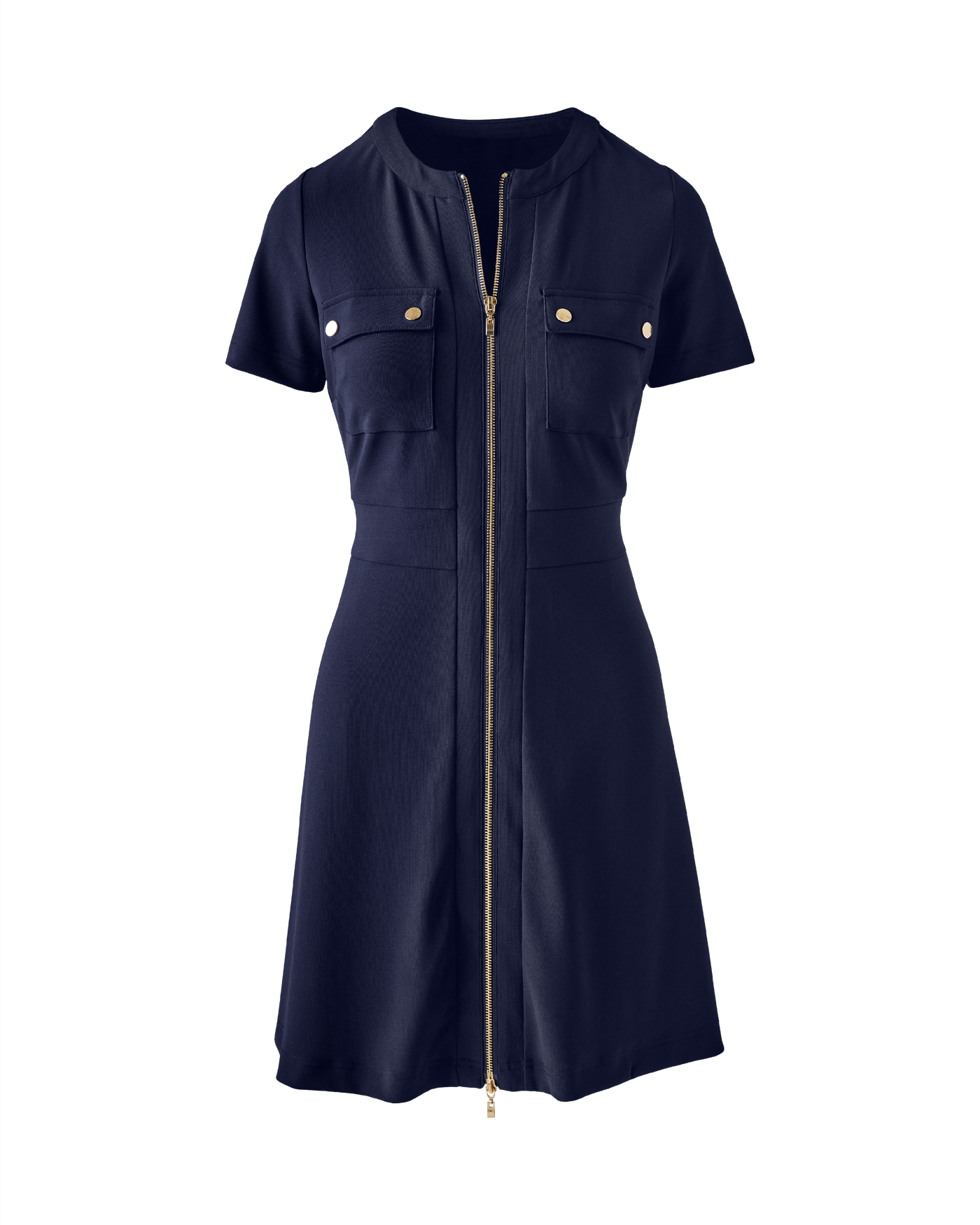 Beyond Travel Utility Two-Way Zip Up Dress