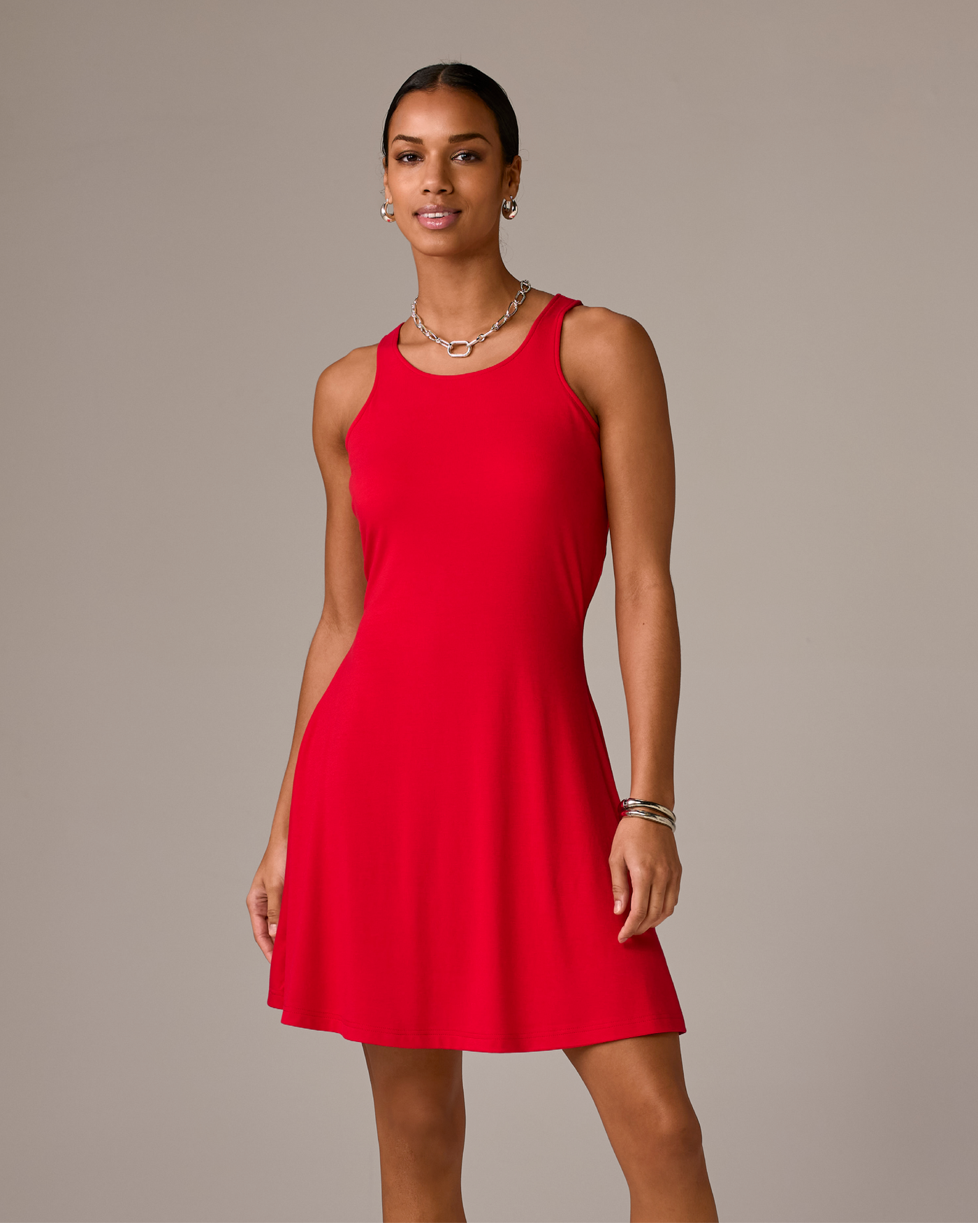 Tank A-Line Dress Tomato Red