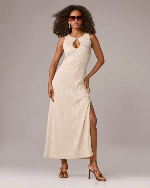 slim fit dress slacks Smooth Silhouette Long Sleeve Bodycon Maxi Dress main image 1