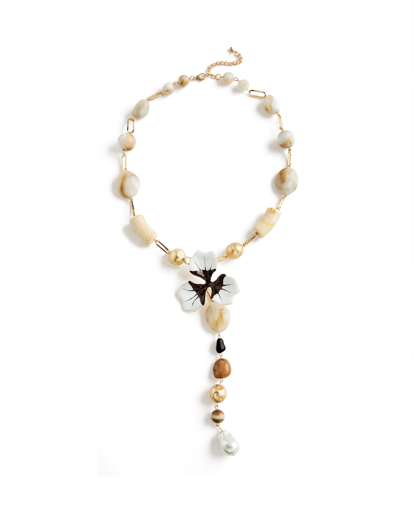 Flower Stone Necklace Multi