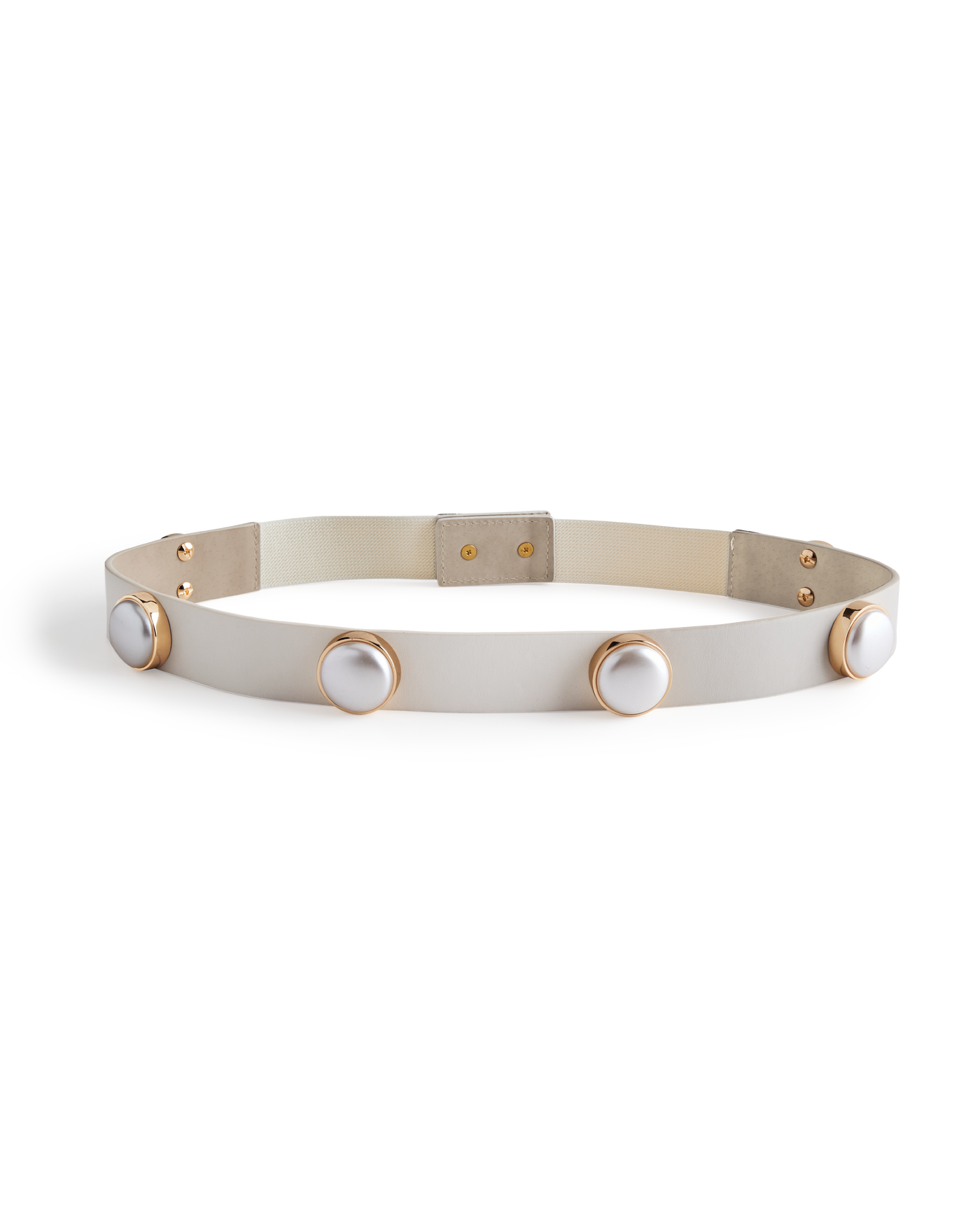 All Over Pearl Belt Ivory