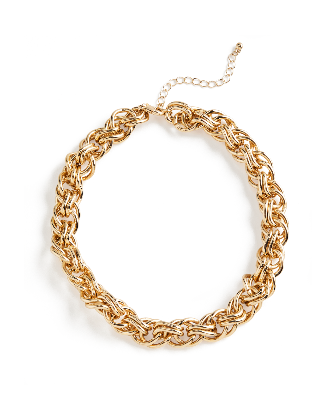Twisted Chunky Chain Necklace Gold
