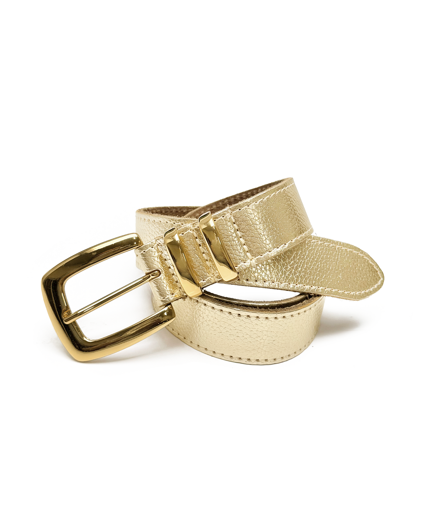 Modern Buckle Hardware Belt Gold
