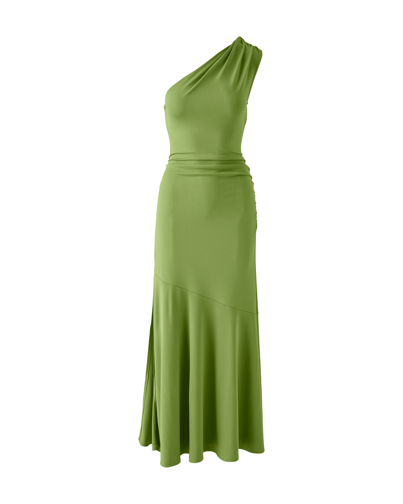 peridot bridesmaid dresses Boston Proper - Green - One Shoulder Maxi Dress Main Finish:Bruno Antico shoulder neckline feels timeless Fabric Composition: Main: 92% Polyester 8% Elastane Lining: 93% Polyester 7% Elastane Luxury petite kaftans and