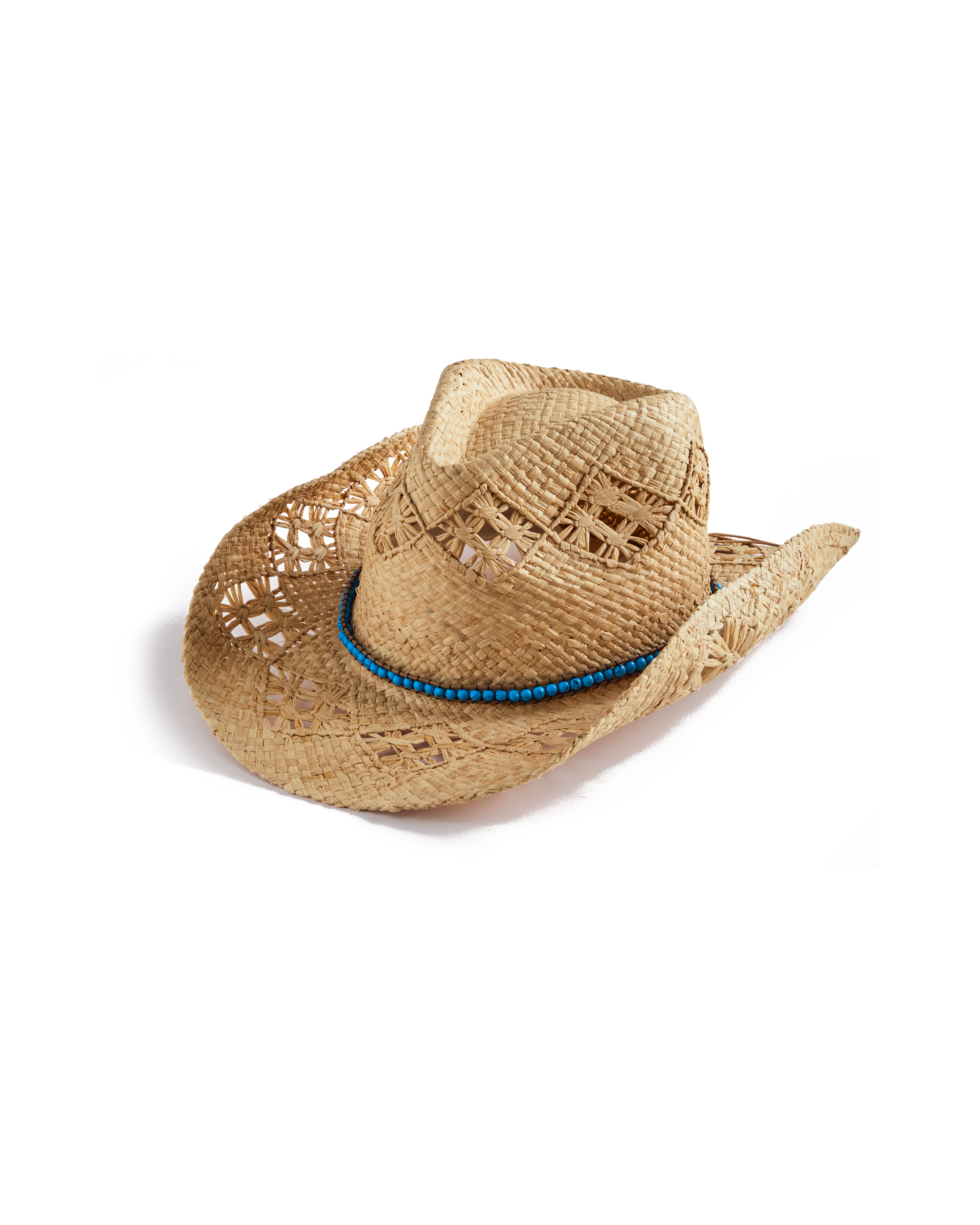 Physician\u2019S Endorsed - Natural Neutral - Cowgirl Hat With Turquoise Trim