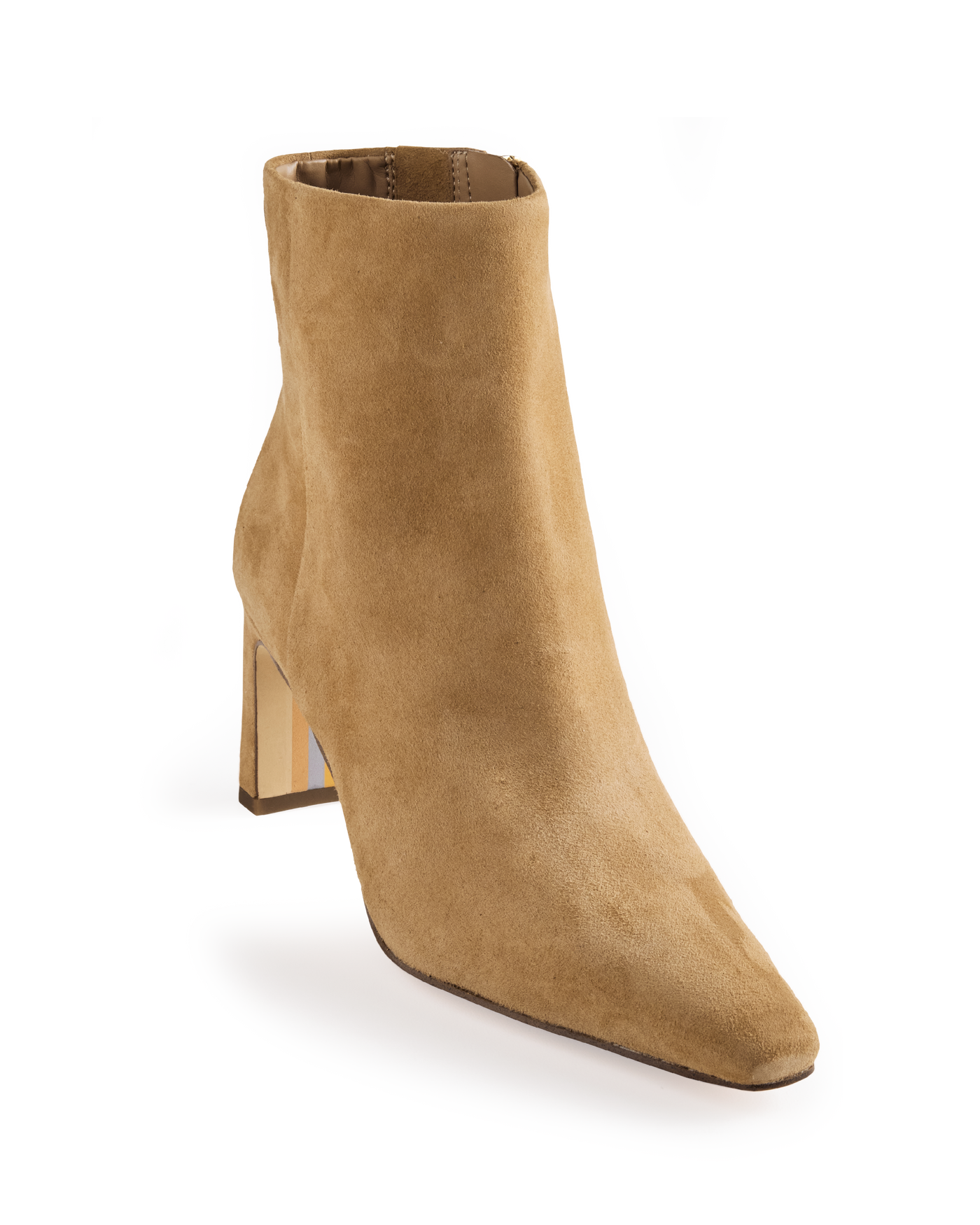Block Heel Bootie Tan