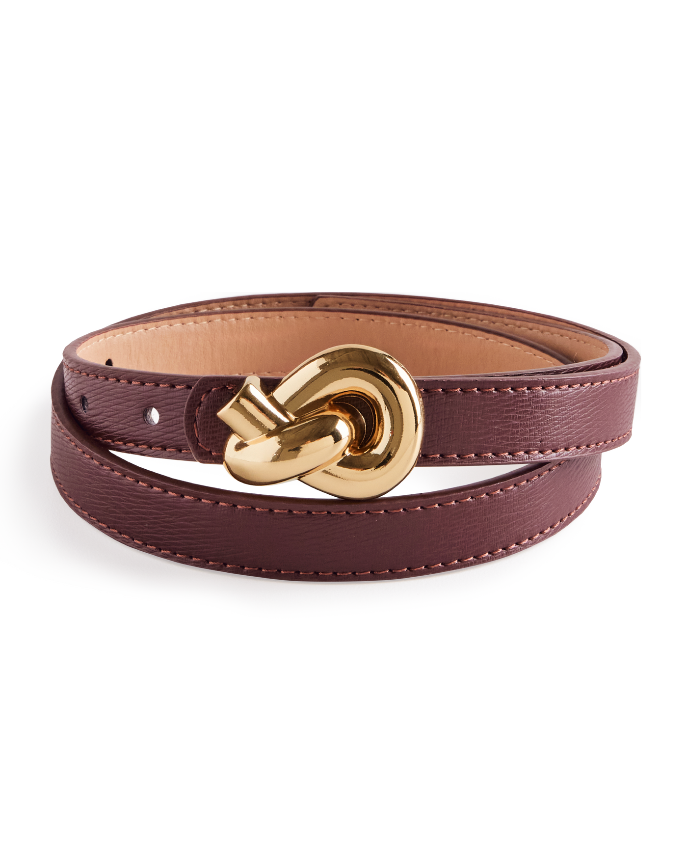 Knot Buckle Belt Brown