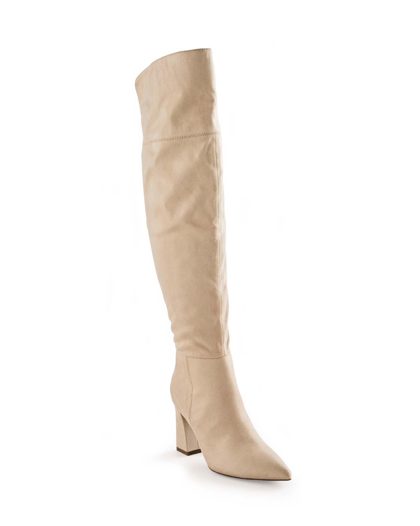Over The Knee Pointed Toe Boot Bone
