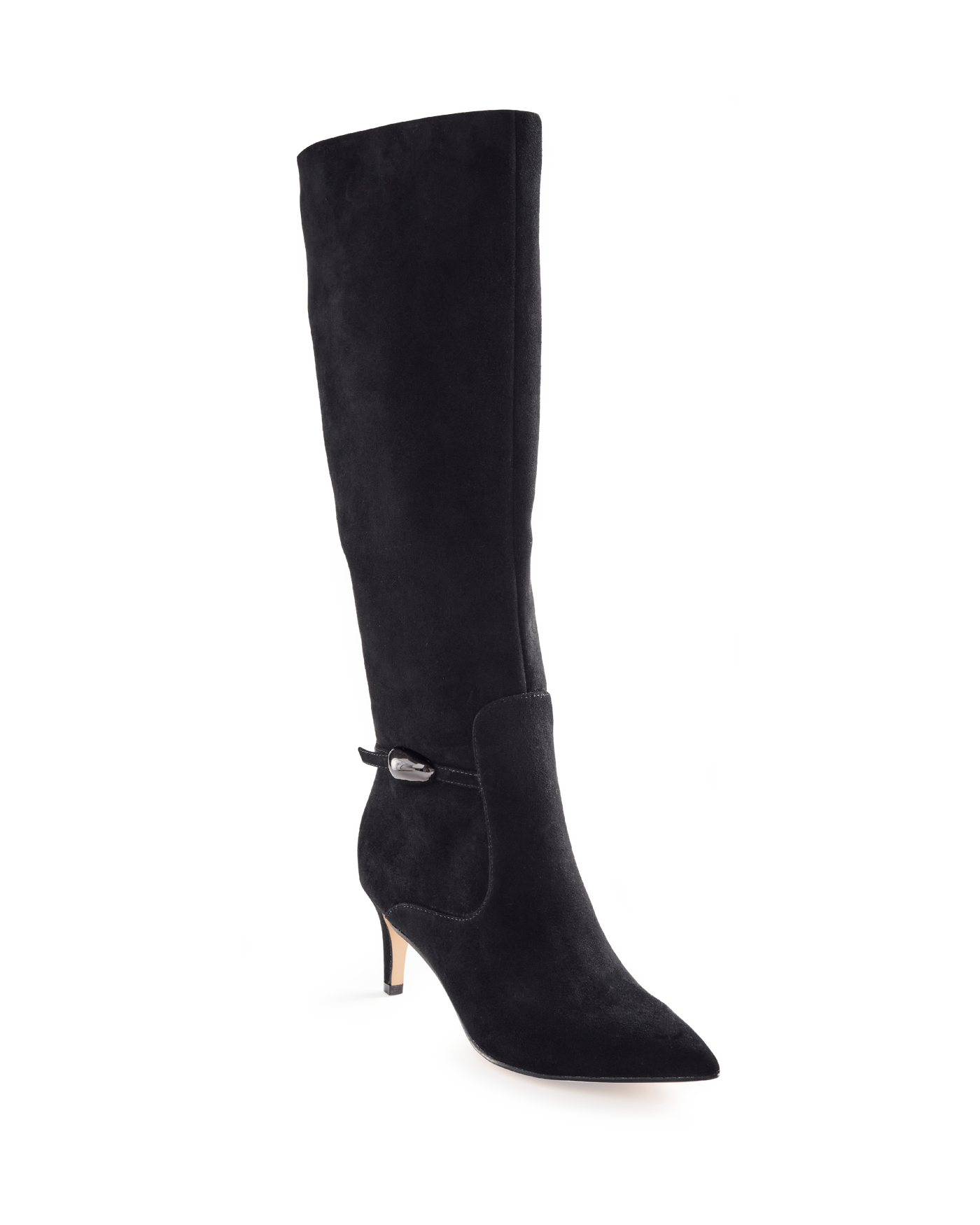 To The Knee Hardware Detail Boot Black
