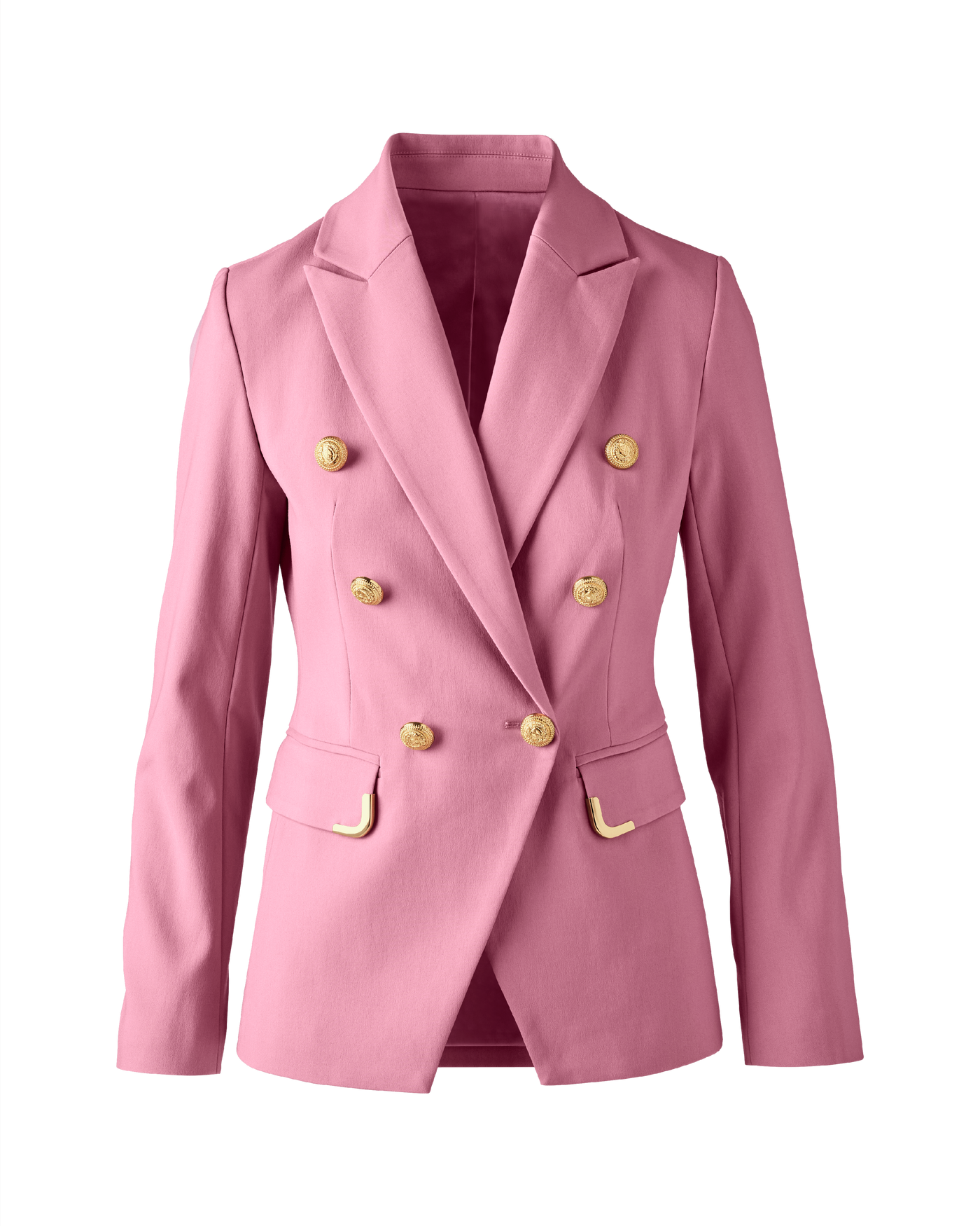 Hardware Trimmed Double Breasted Modern Blazer - Foxglove – Boston