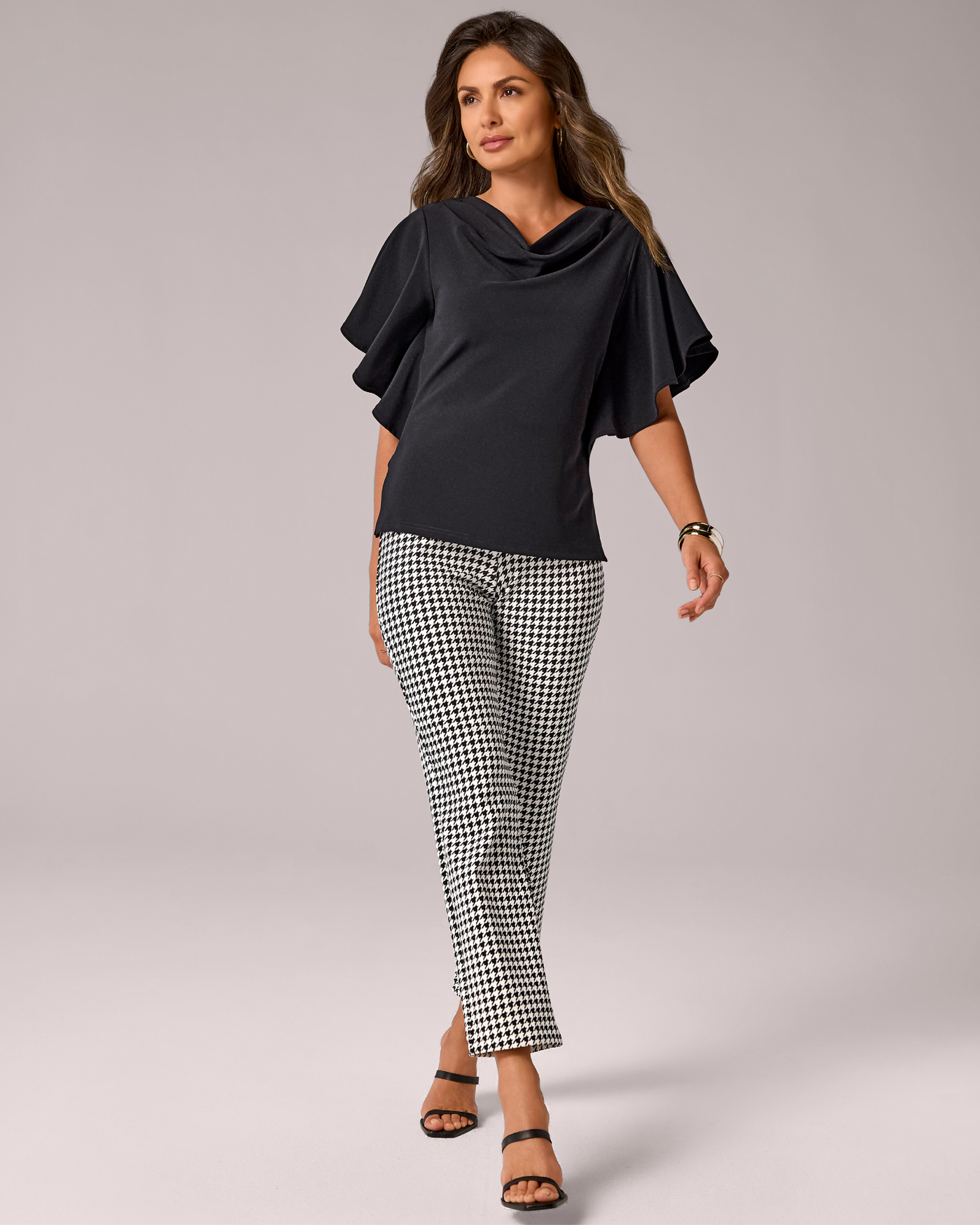 Beyond Travel Houndstooth Slim Pant Fashion Houndstooth