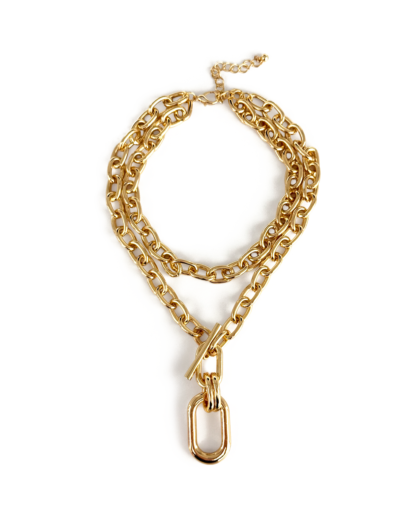 Chunky Chain Link Necklace Gold