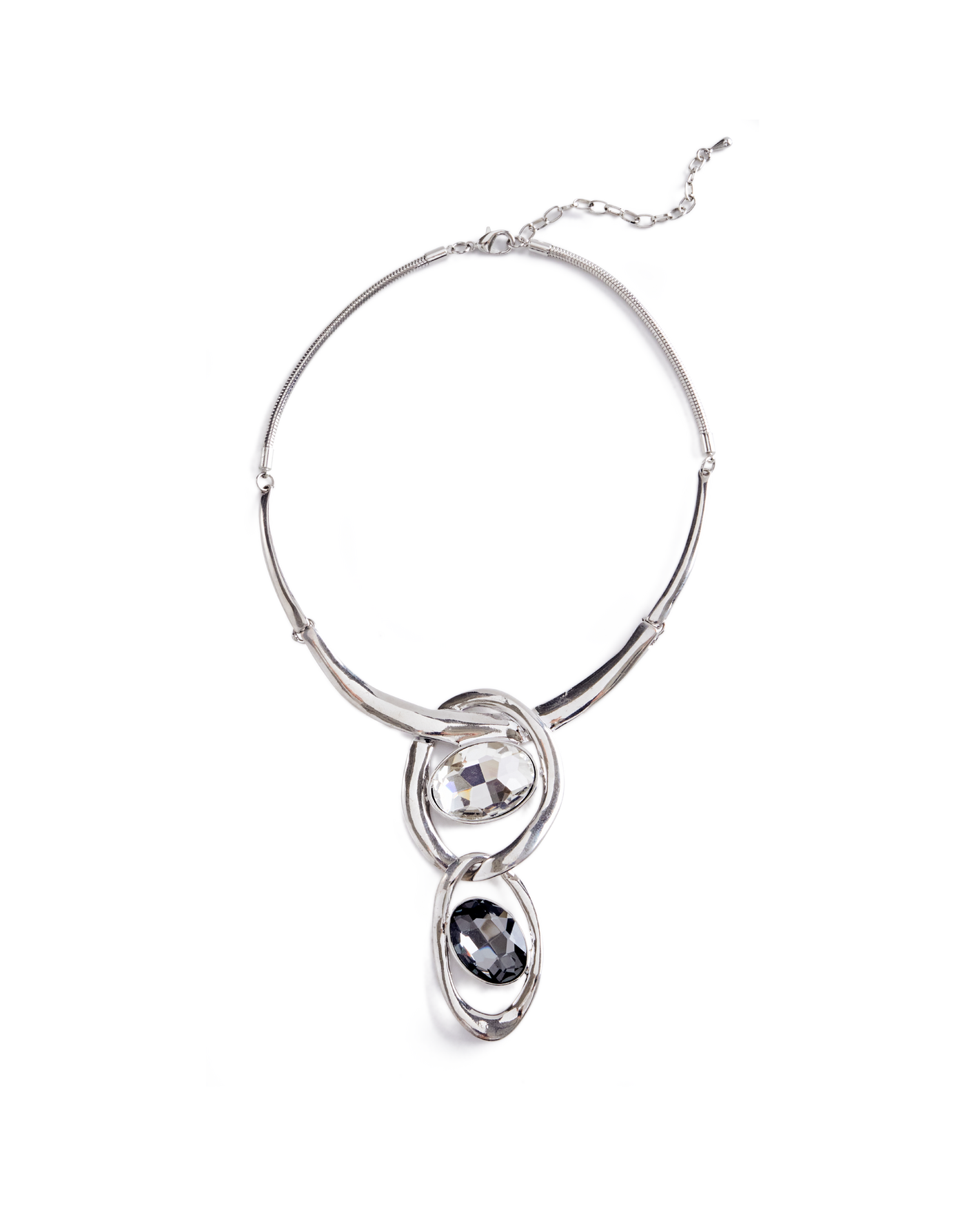 Statement Collar Necklace Silver