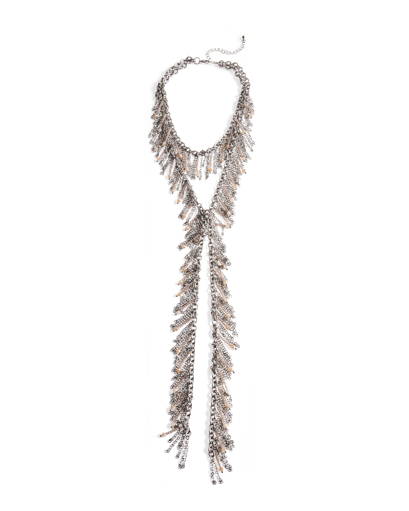 Fringe Wrap Necklace Silver