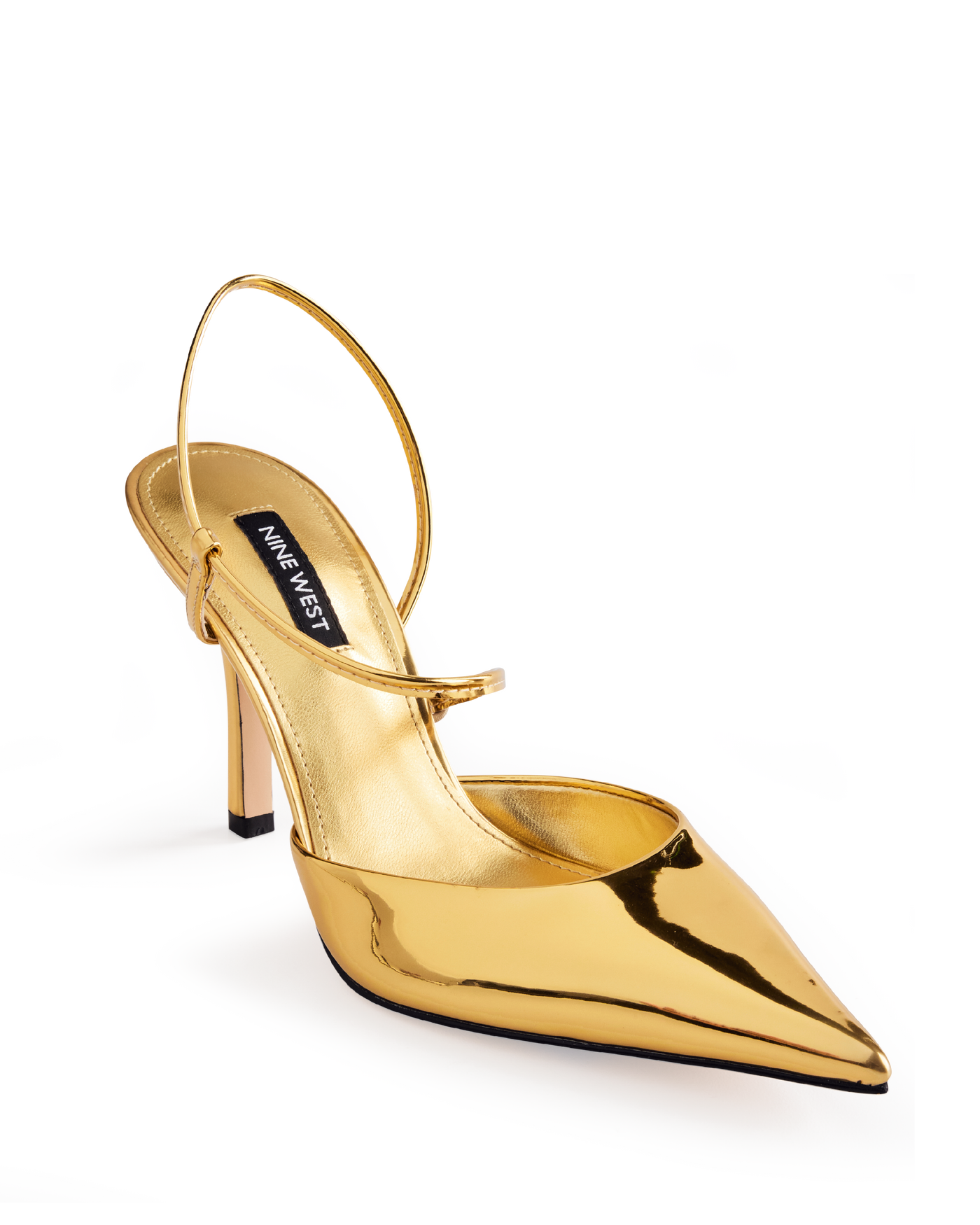 Nine West Asymetrical Strap Pump Bronze