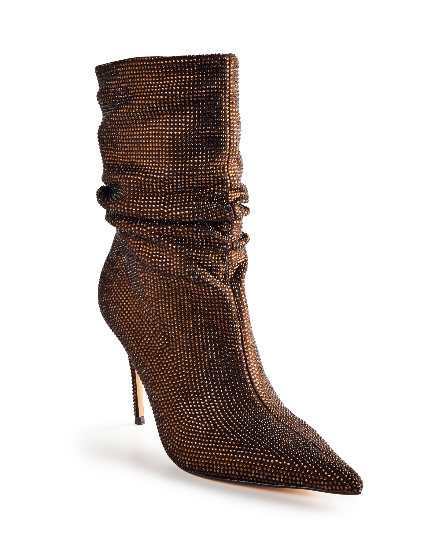 Nine West Glitzy Slouch Dress Bootie Dark Brown