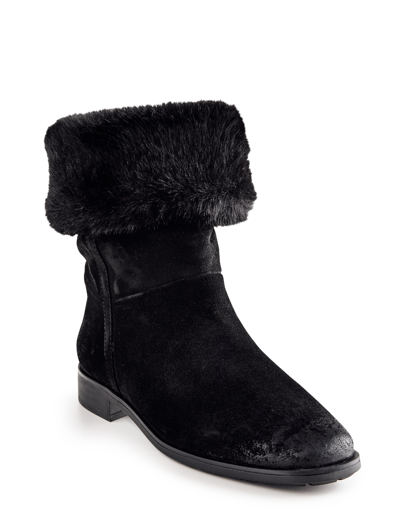 Sam Edelman Fur Trim Bootie Black