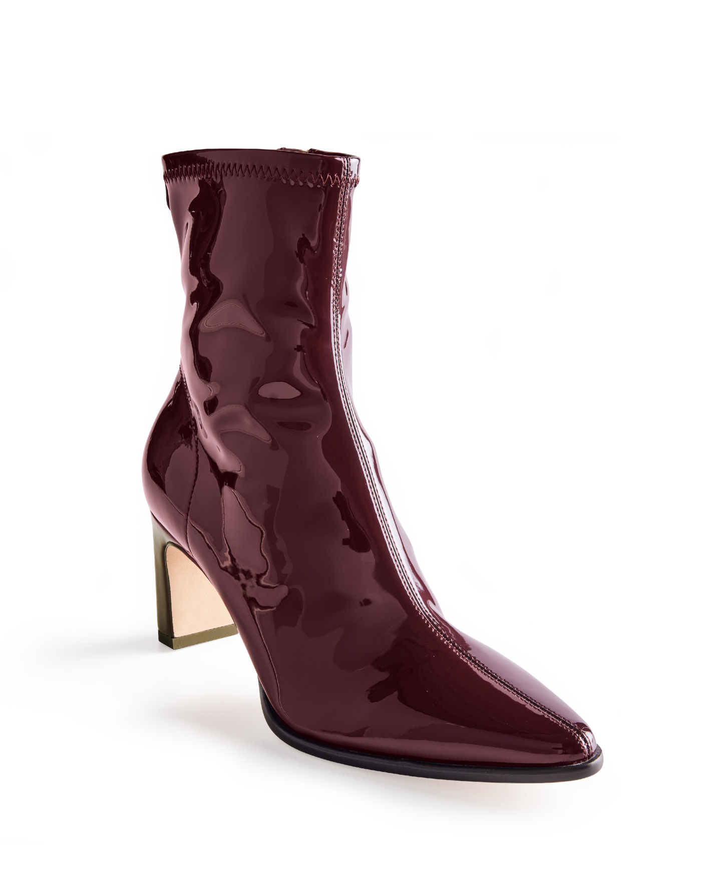 Vince Camuto Patent Bootie Wine