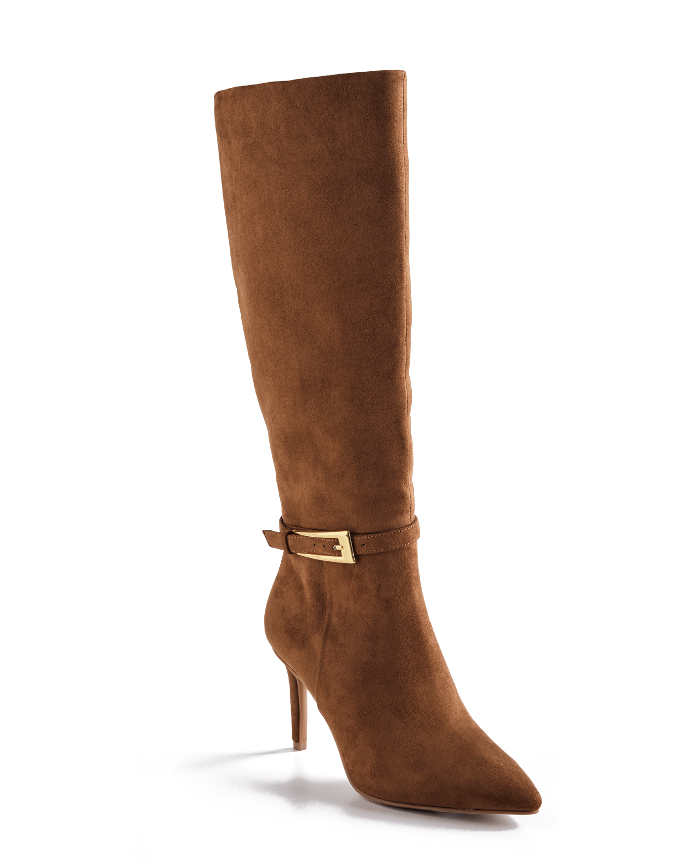 BCBGeneration Hardware Strap To The Knee Boot Cognac