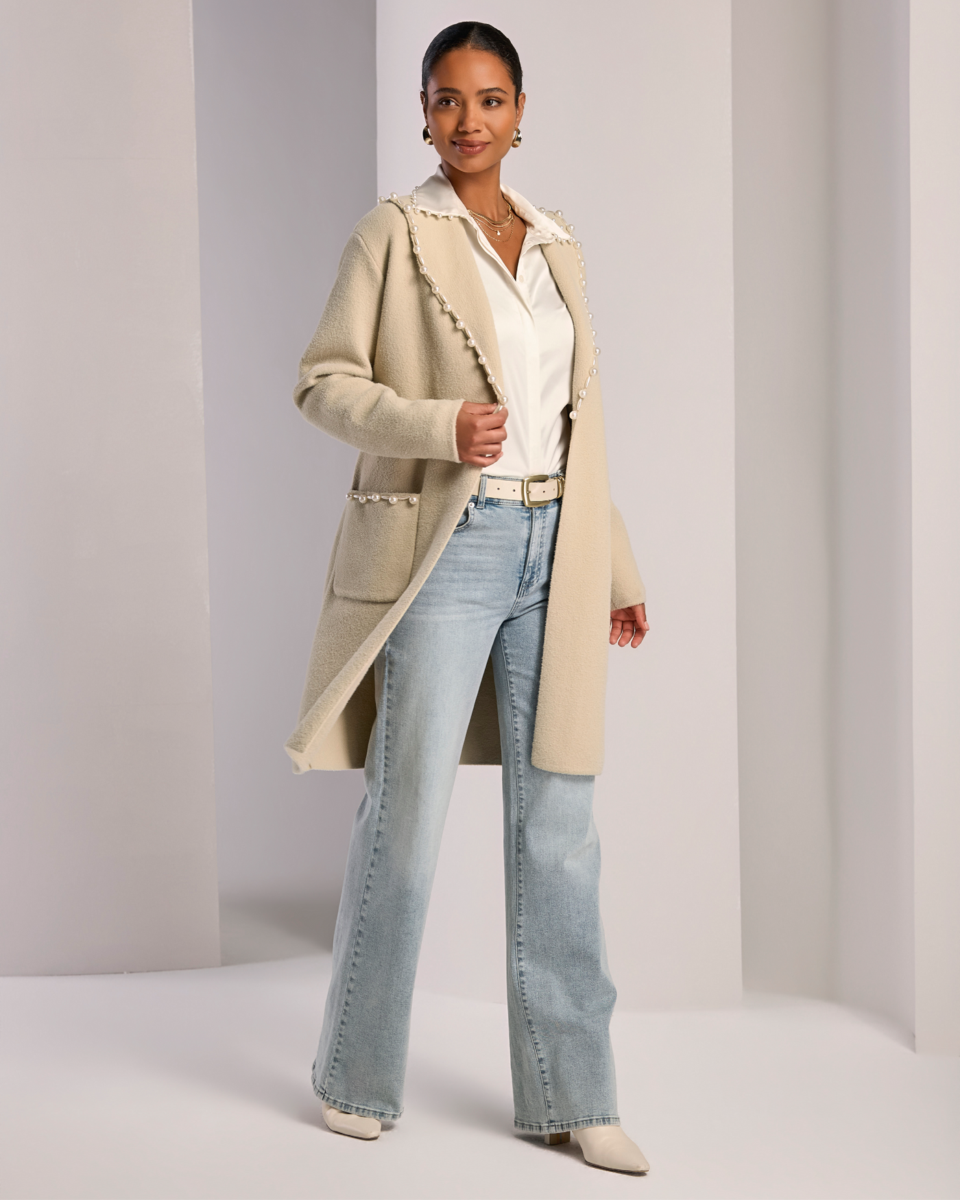 Straight Wideleg Denim Jean Winter Light Wash