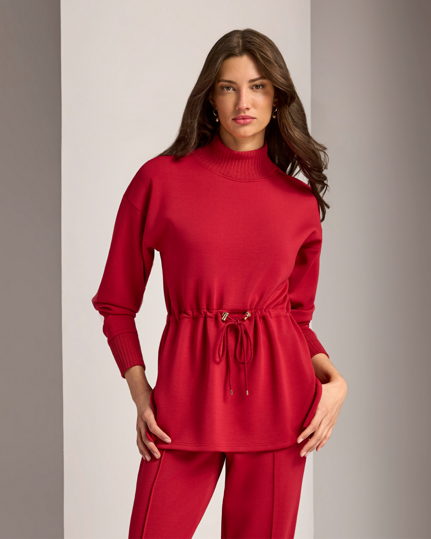 Luxe Lounge Drawstring Tunic French Kiss