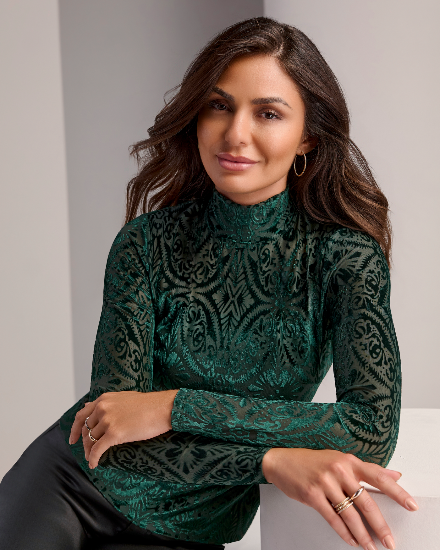 Velvet Burnout Long Sleeve T Neck Hunt Club