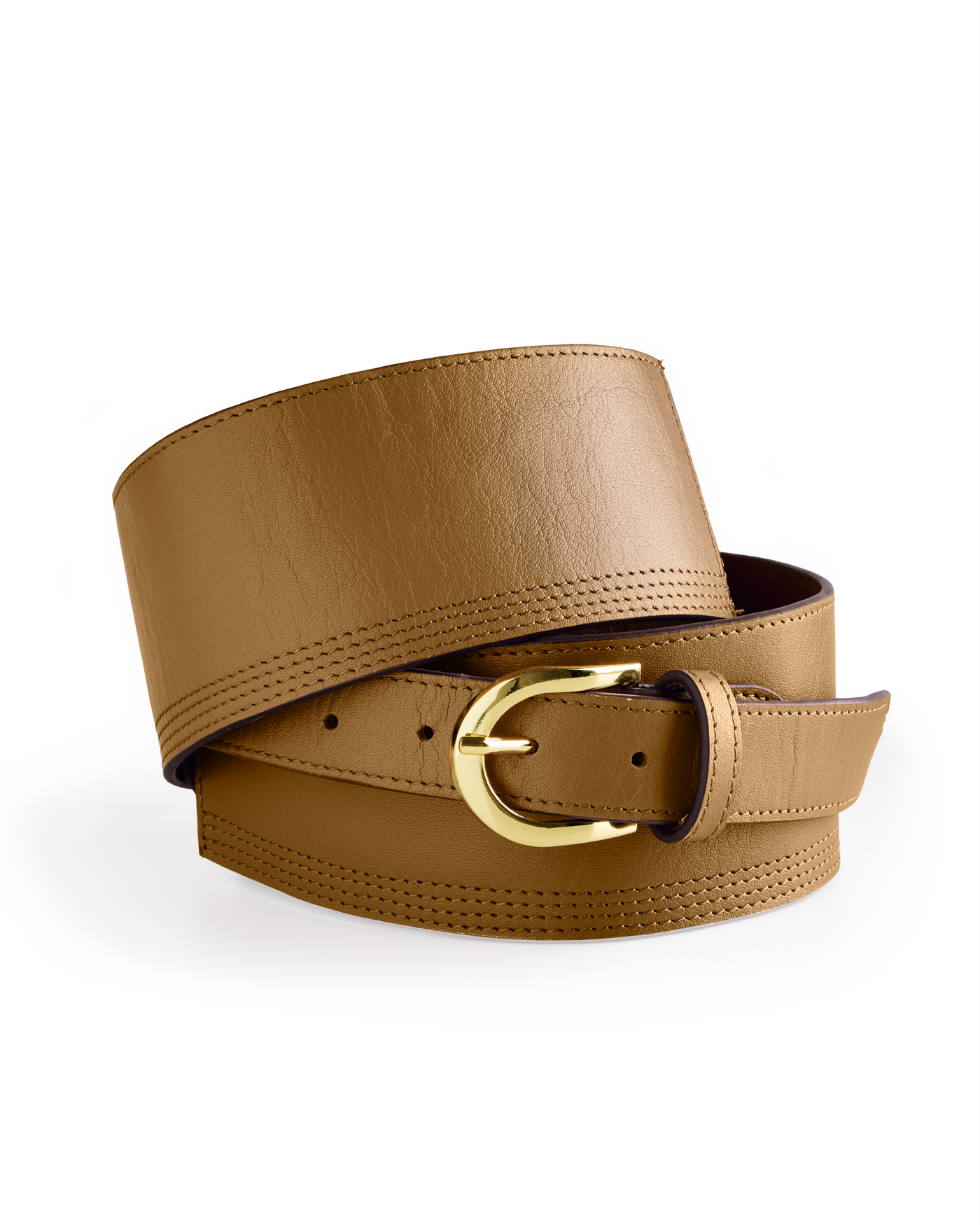 Wide Band Waist Belt Brown