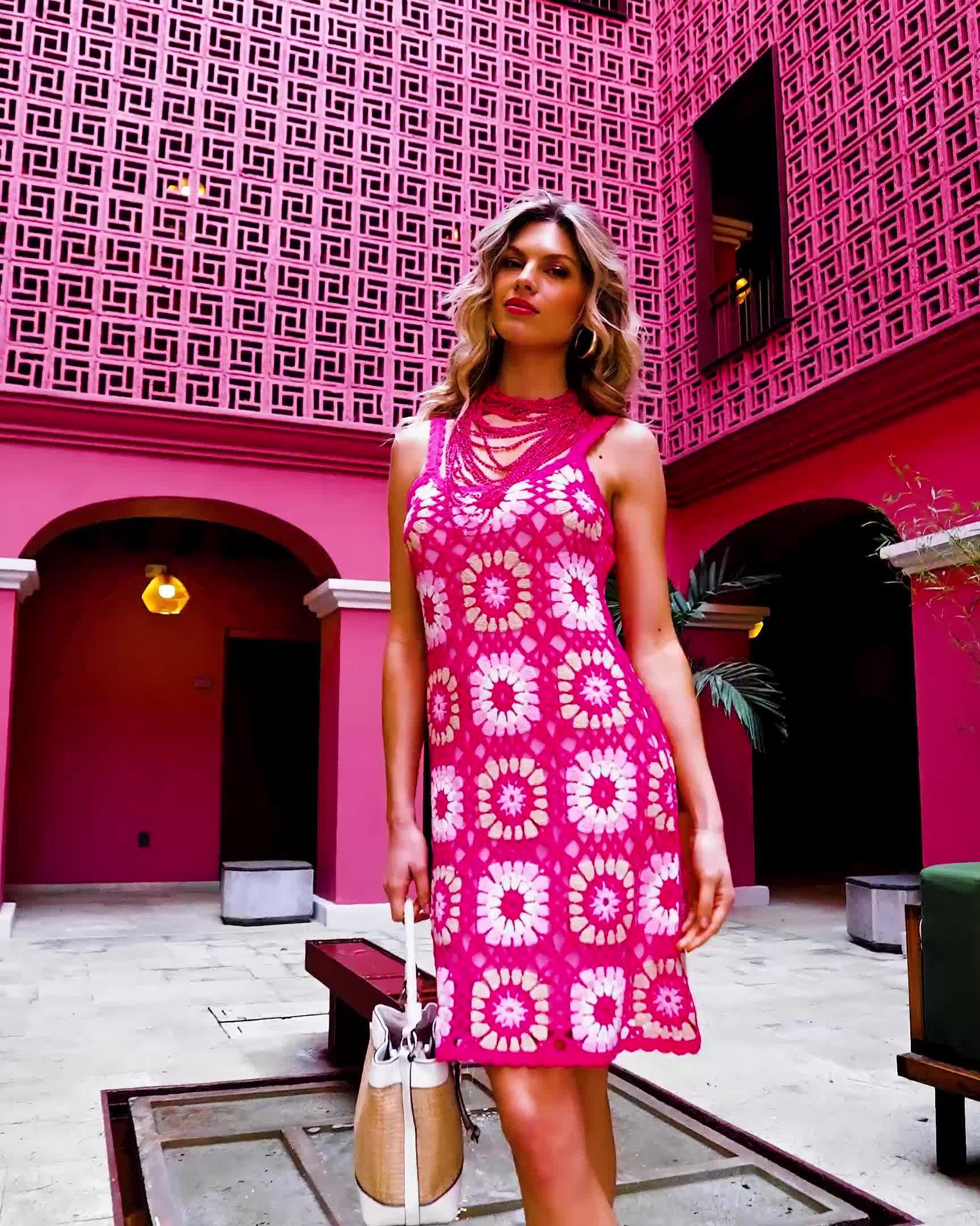 Multi Color Crochet Tank Dress - Multi | Boston Proper